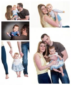 studio photos of new family