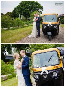 bride and groom tuktuk