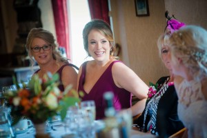bridesmaid looking pretty laughing