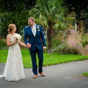 wedding stroll in the park