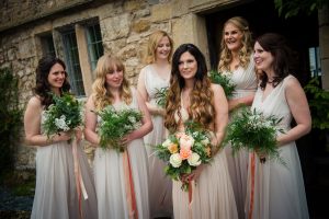 beautiful girls waiting to go into ceremony