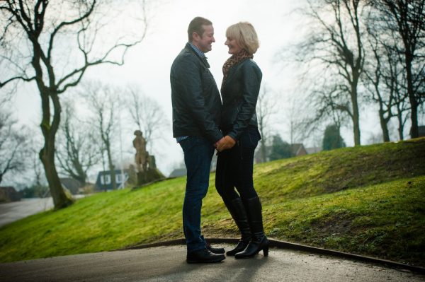 couple share an embrace