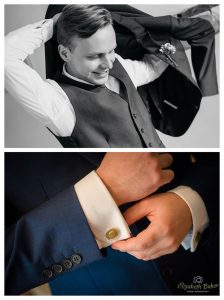 groom prepares for wedding