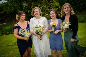 bridesmaids with bride