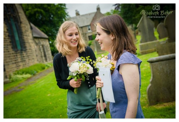 bridesmaids laughing