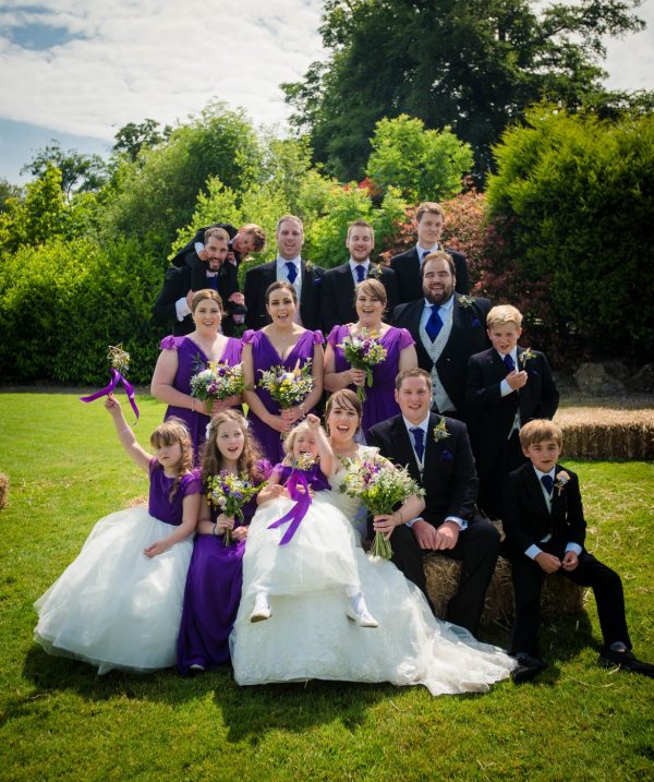 group shot of the wedding party