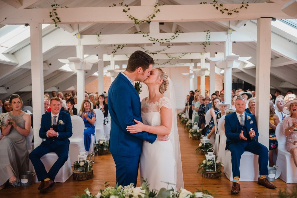 couple have first kiss as husband and wife